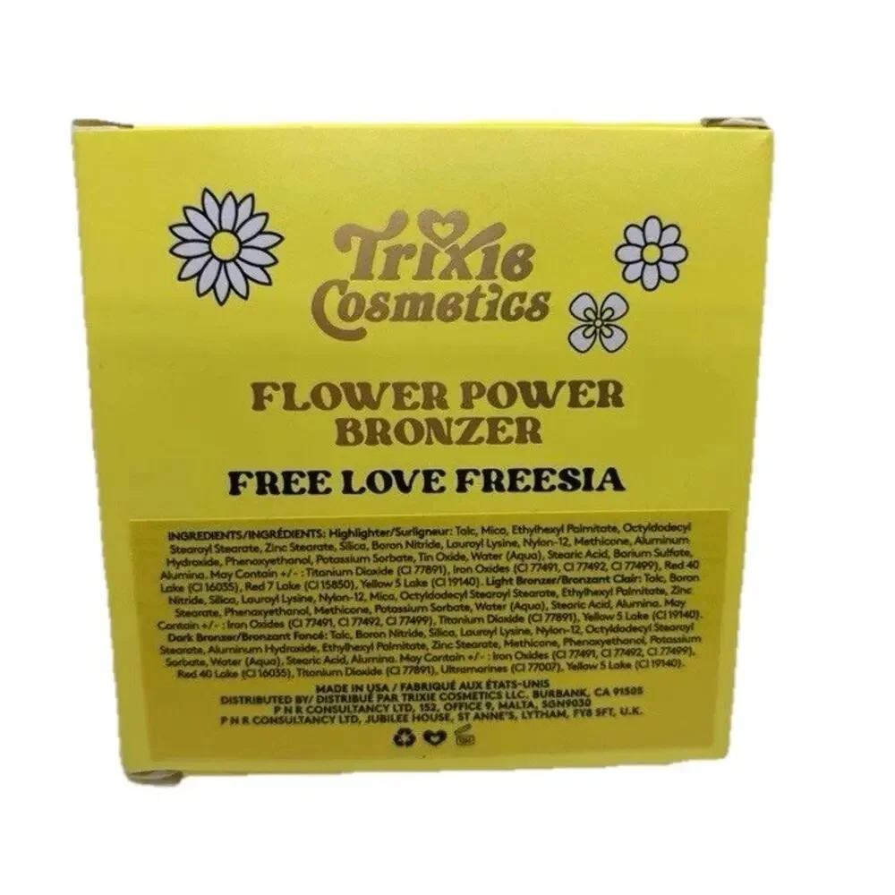 Trixie Cosmetics Flower Power Bronzer/Highlighter Trio Free Love Freesia NEW